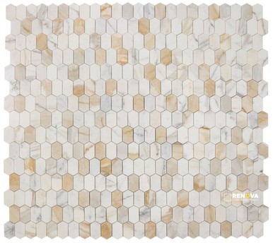 MONTAGE CALACATTA GOLD POLISHED MOSAIC 12.5" X 13.25"