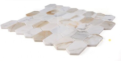 MONTAGE CALACATTA GOLD POLISHED MOSAIC 12.5" X 13.25" - 2