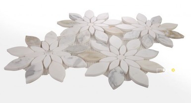 DAISY BLOOM CALACATTA MOSAIC 11.75" X 13.25" - 2