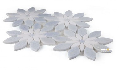 DAISY BLOOM OCEAN MOSIAC 11.75" X 13.25" - 2