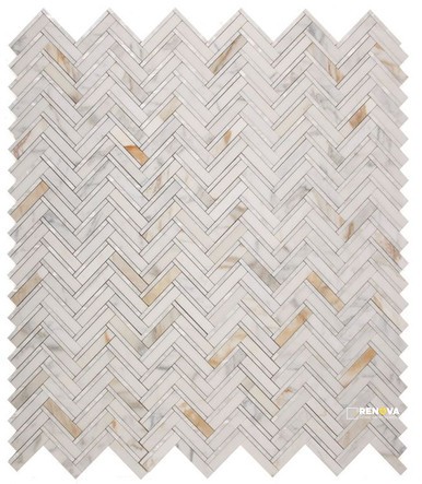 DIANA HERRINGBONE CALACATTA MOSAIC 11" X 11.75"