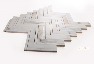 DIANA HERRINGBONE CALACATTA MOSAIC 11" X 11.75" - 2