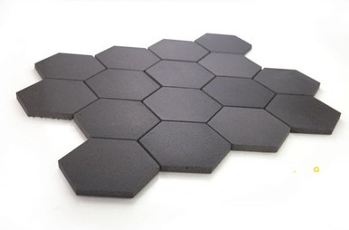 HEXAGON BASALT MOSAIC 3" X 3" - 2