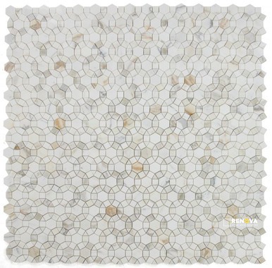 AETHER CALACATTA HONED MOSAIC 11.5" X 12"