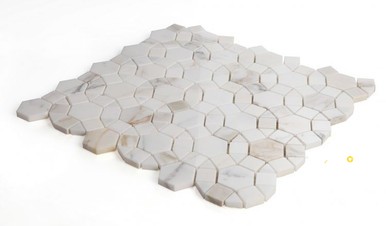 AETHER CALACATTA HONED MOSAIC 11.5" X 12" - 2