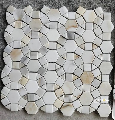 AETHER CALACATTA HONED MOSAIC 11.5" X 12" - 3