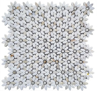 DAISY WILD CALACATTA GOLD MOSAIC 12.75" X 13.25"