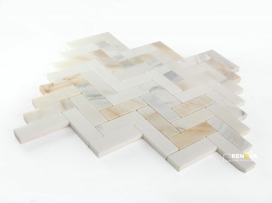 HERRINGBONE SUNRISE HONED MOSAIC 11" X 12.5" - 2