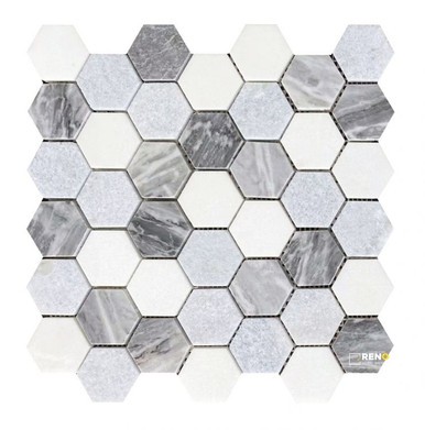 HEXAGON DEEP OCEAN MOSAIC 2" X 2"