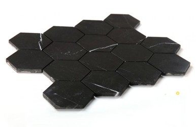 HEXAGON MARQUINA HONED MOSAIC 3" X 3" - 2