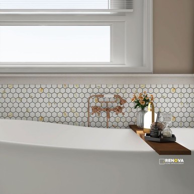 HULU HEXAGON CALACATTA MATTE MOSAIC 2" X 2" - 2