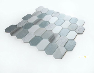 MONTAGE MODERN GREY MOSAIC 12.5" X 13.25" - 2