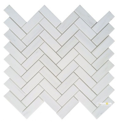 HERRINGBONE DOLOMITE POLISHED MOSAIC 12" X 12.75"