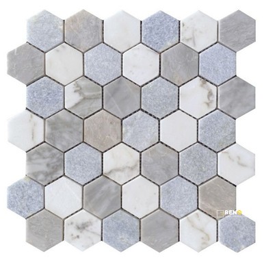 HEXAGON LIVID MOSAIC 2" X 2"