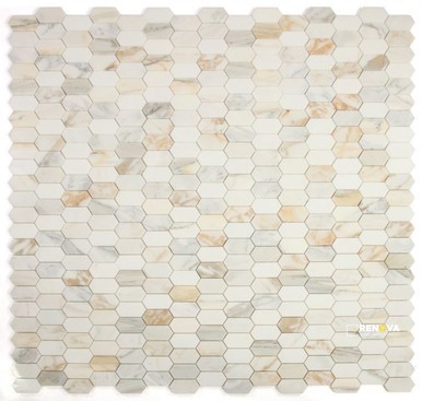MONTAGE CALACATTA GOLD HONED MOSAIC 12.5" X 13.25"