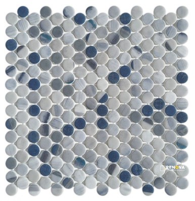 VANGUARD PENNY BLUISH GREY MOSAIC 11.25" X 11.25"