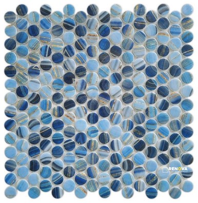 VANGUARD PENNY ONYX BLUE MOSAIC 11.25" X 11.25" - 2