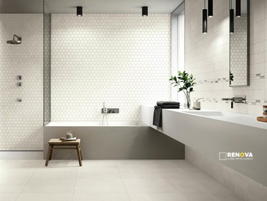 GAZZINI FACTORY WHITE 3X3 HEXAGON MOSAIC .8406 SF PER SHT 10X12 SHEET