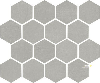 GAZZINI FACTORY GREY 3X3 HEXAGON MOSAIC .8406 SF PER SHT 10X12 SHEET
