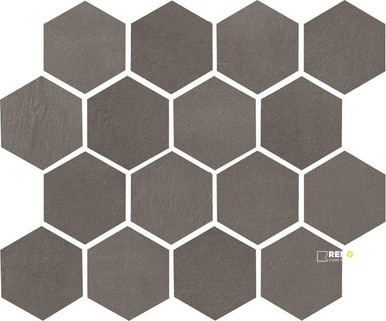GAZZINI FACTORY BLACK 3X3 HEXAGON MOSAIC .8406 SF PER SHT 10X12 SHEET