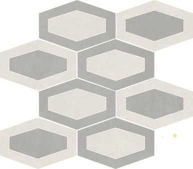 GAZZINI FACTORY WHITE GREY 5X3-1/3 CITIZEN MOSAIC .7524 SF PER SHT 10X10 SHEET