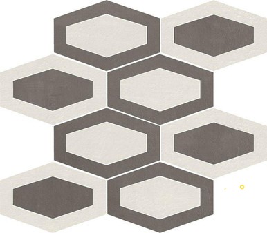 GAZZINI FACTORY WHITE BLACK 5X3-1/3 CITIZEN MOSAIC .7524 SF PER SHT 10X10 SHEET