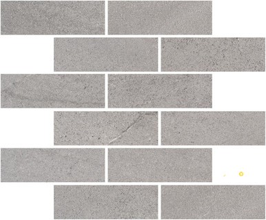 PORTOBELLO ST MARTIN SILVER 2X6 STAGGERED MOSAIC MATTE .92 SF/SHT