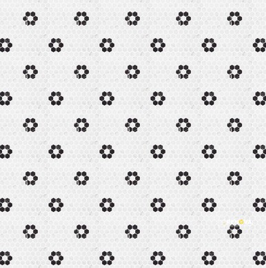 ONIX HEX PATTERN MOSAIC NERO MARQUINA FLOWER W/ VENATO - PATTERN 2
