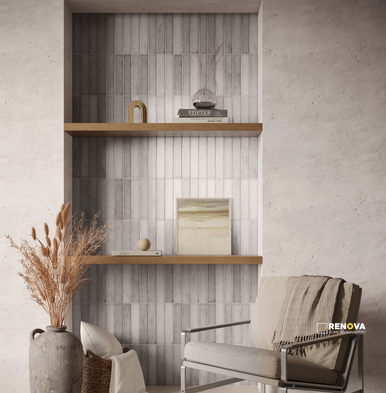PORTOBELLO ORGANIC CLAY ASHEN 2X10 FIELD BOLD GLOSSY - 4