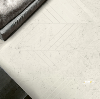 VALLELUNGA CARRARA 3X24 CHEVRON FIELD RECTIFIED LAPPATO - 4