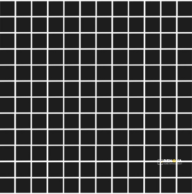 CC MOSAICS MATTE BLACK SQUARE MOSAIC 1X1