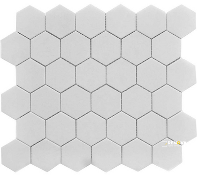 CC MOSAICS MATTE GRAY HEXAGON MOSAIC 2X2