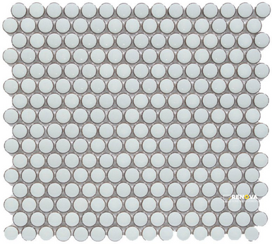 CC MOSAICS PLUS BRIGHT MINT GREEN PENNY ROUND MOSAIC - 2