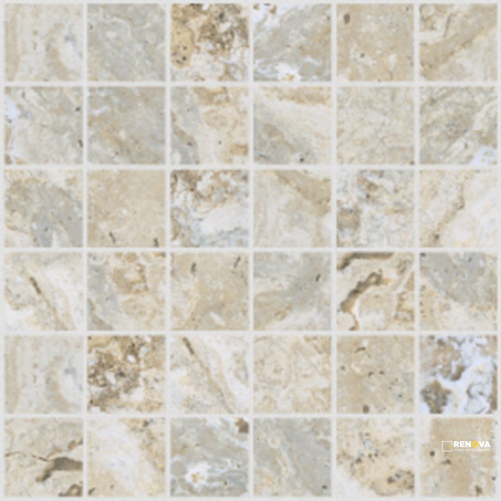 ANTIQUE ONYX HONED MOSAIC 2X2 - 12X12