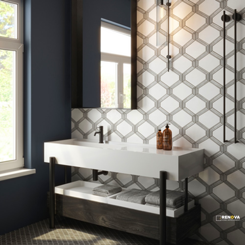 CREST WHITE MOSAIC 10.125" X 8.875" - SA990023 - SA990023 - 2