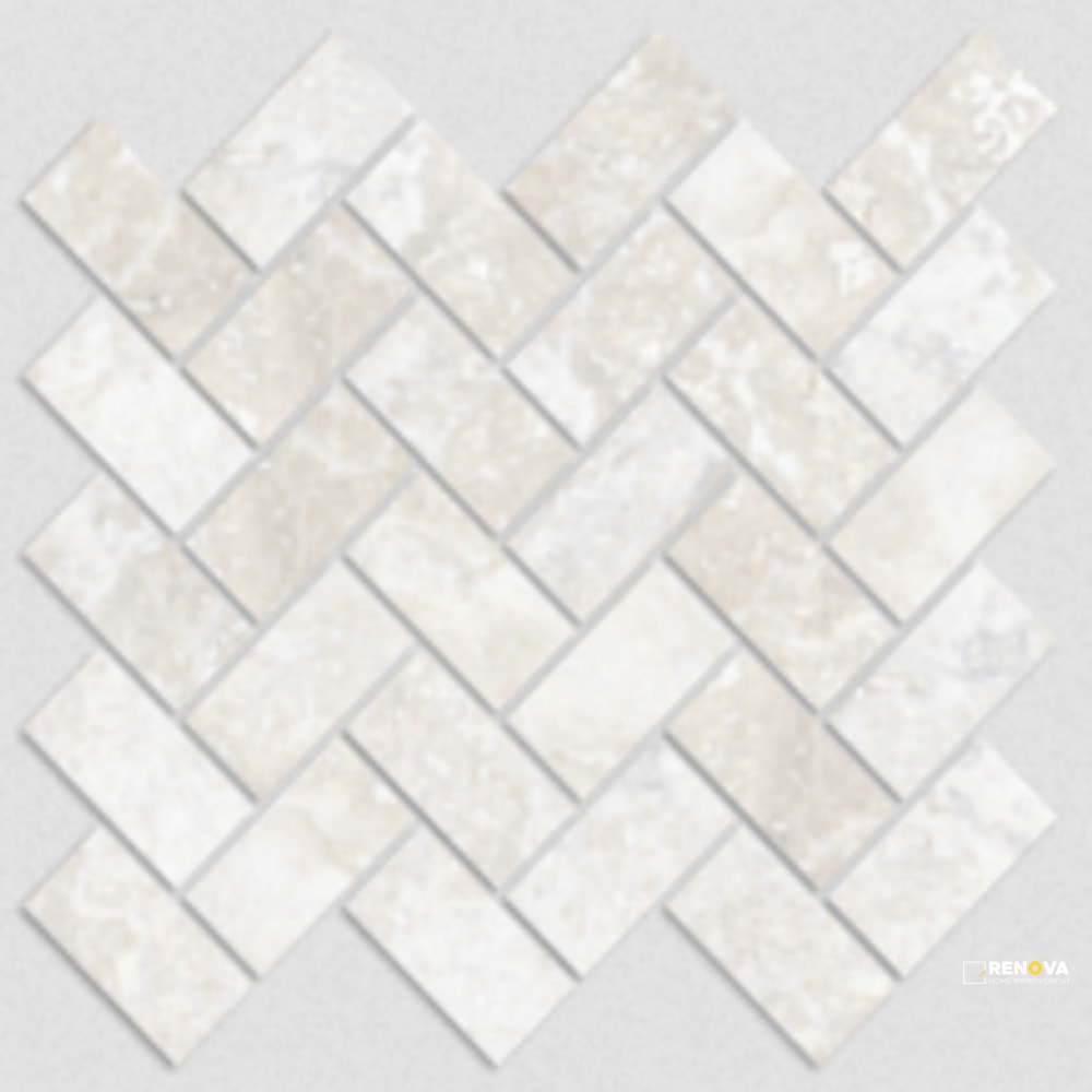 EARTH STONE MATTE HERRINGBONE MOSAIC 1.5X3