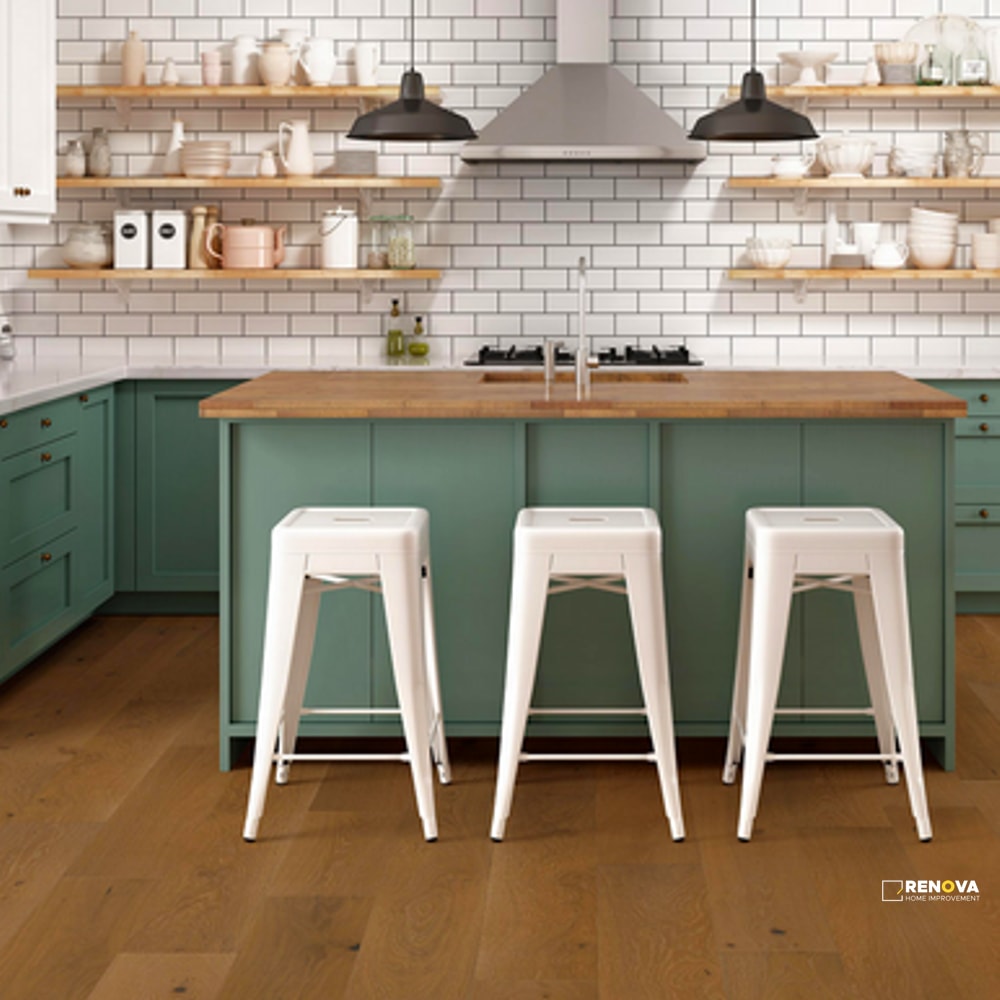 ABODE BRENHAM CINNAMON ROLL OAK ENGINEERED 9.5MM 7.5IN 74.75IN - 3