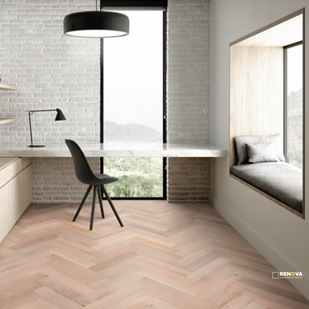 KENTWOOD BESPOKE HERRINGBONE COOS BAY OAK ENGINEERED 14MM 4.375IN 21.625IN - 2