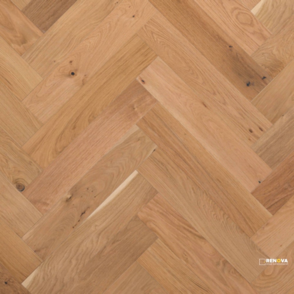 KENTWOOD BESPOKE HERRINGBONE GOLD HILL OAK ENGINEERED 14MM 4.375IN 21.625IN - 2