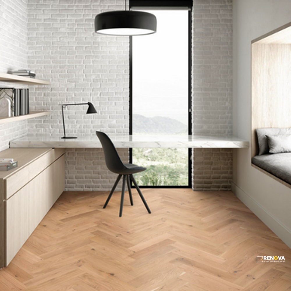 KENTWOOD BESPOKE HERRINGBONE GOLD HILL OAK ENGINEERED 14MM 4.375IN 21.625IN - 3
