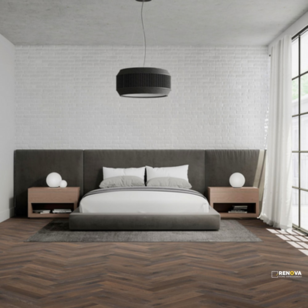 KENTWOOD BESPOKE HERRINGBONE WOODBURN OAK ENGINEERED 0.5625IN 4.3125IN 21.625IN - 7