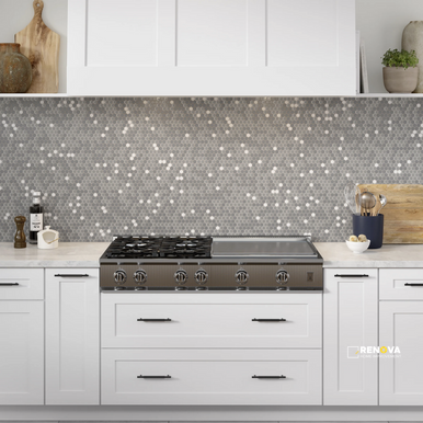 CONFETTI II MIXED FINISH HEX MOSAIC 12X12 - 3