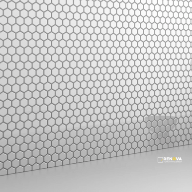 CONFETTI II MIXED FINISH HEX MOSAIC 12X12 - 4