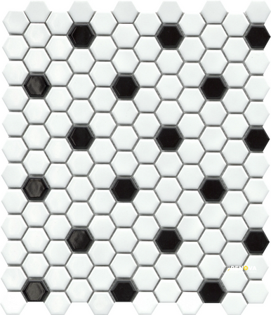 INFLUENCE GLOSS 1IN HEX MOSAIC 10X12