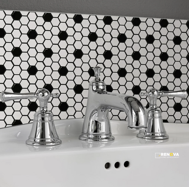 INFLUENCE GLOSS 1IN HEX MOSAIC 10X12 - 3