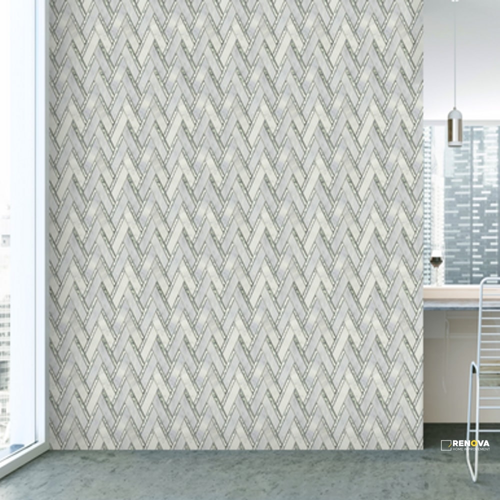 IMPULSE CHEVRON HONED MOSAIC 14X15