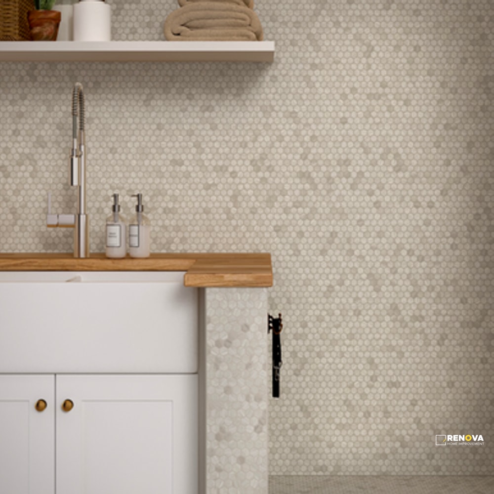 METRO 1INCH HEXAGON MIX MOSAIC 12X12 - 2