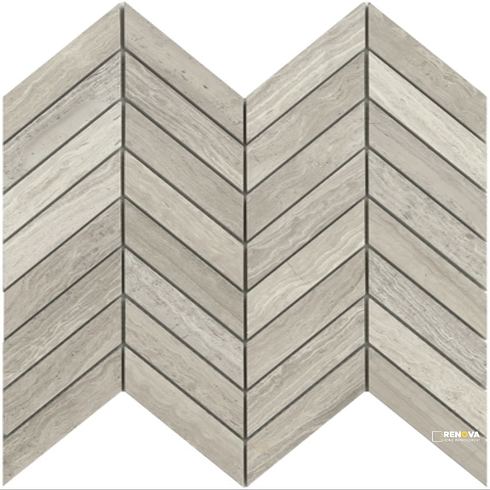 METRO HONED CHEVRON PATTERN MOSAIC 12X12