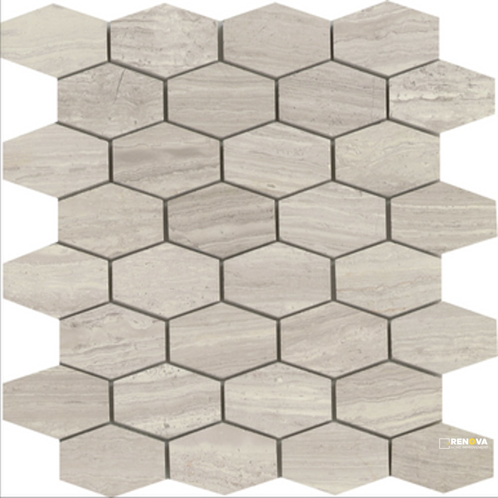 METRO HONED HEXAGON WIDE PATTERN MOSAIC 12X12