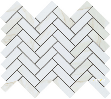 NOBLEZA 1X3 HERRINGBONE MATTE MOSAIC 10X12 - 2